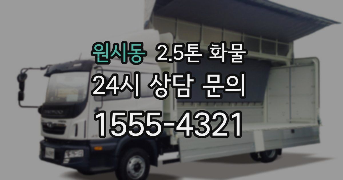 원시동 2.5톤 화물