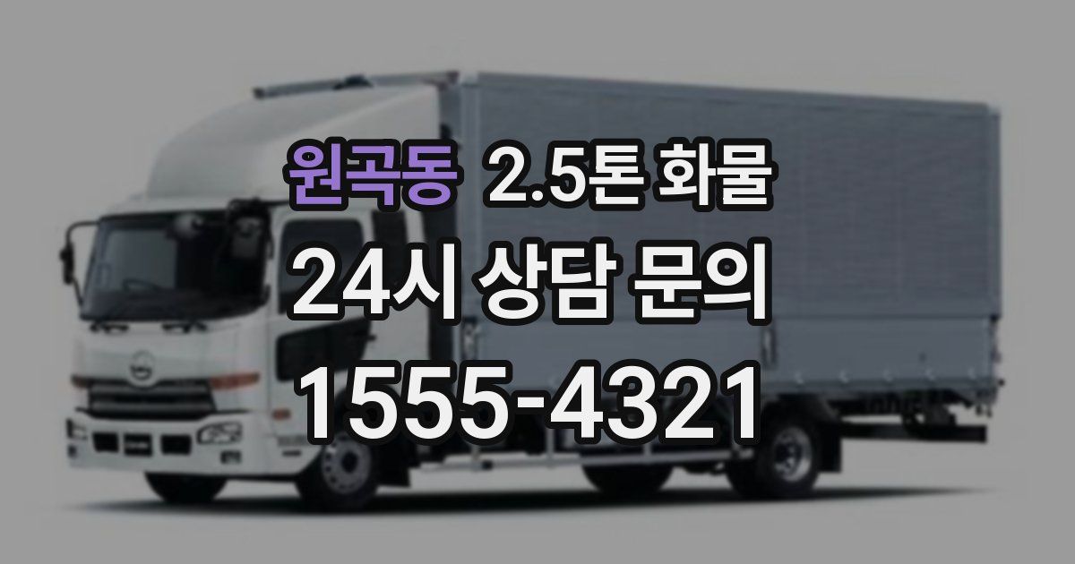 원곡동 2.5톤 화물