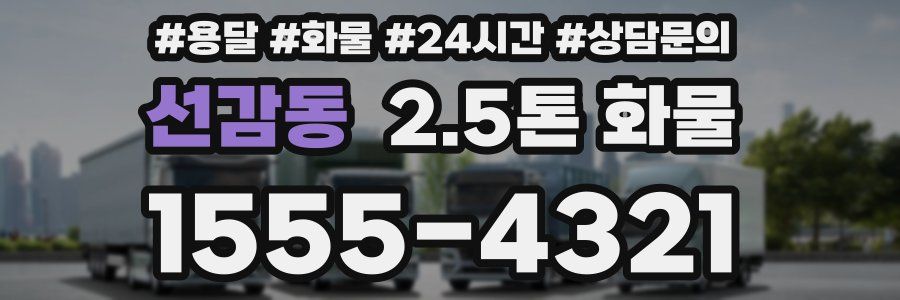 선감동 2.5톤 화물