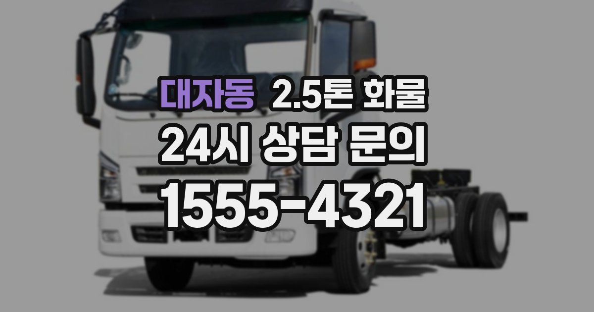 대자동 2.5톤 화물