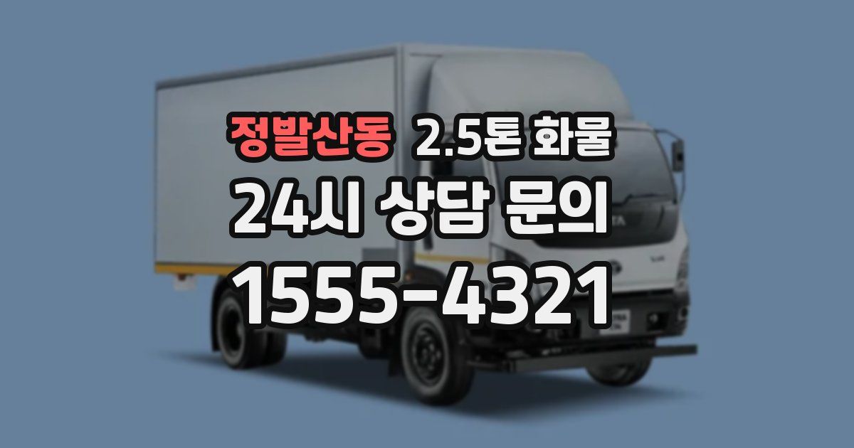 정발산동 2.5톤 화물