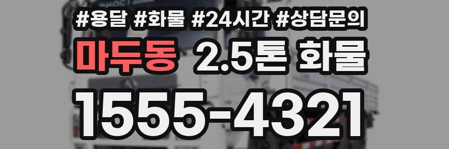 마두동 2.5톤 화물