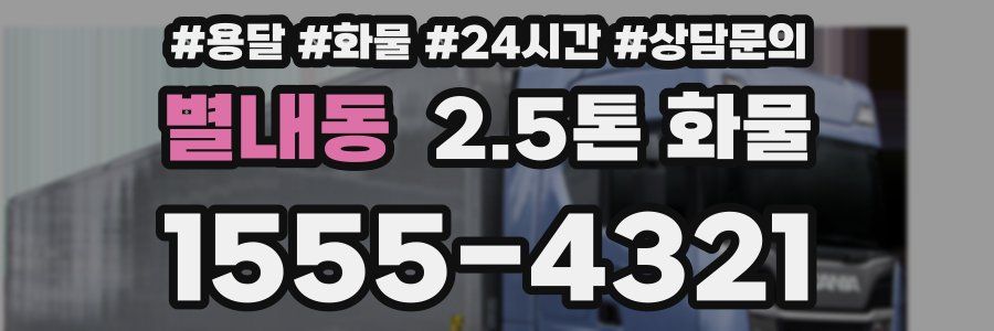 별내동 2.5톤 화물