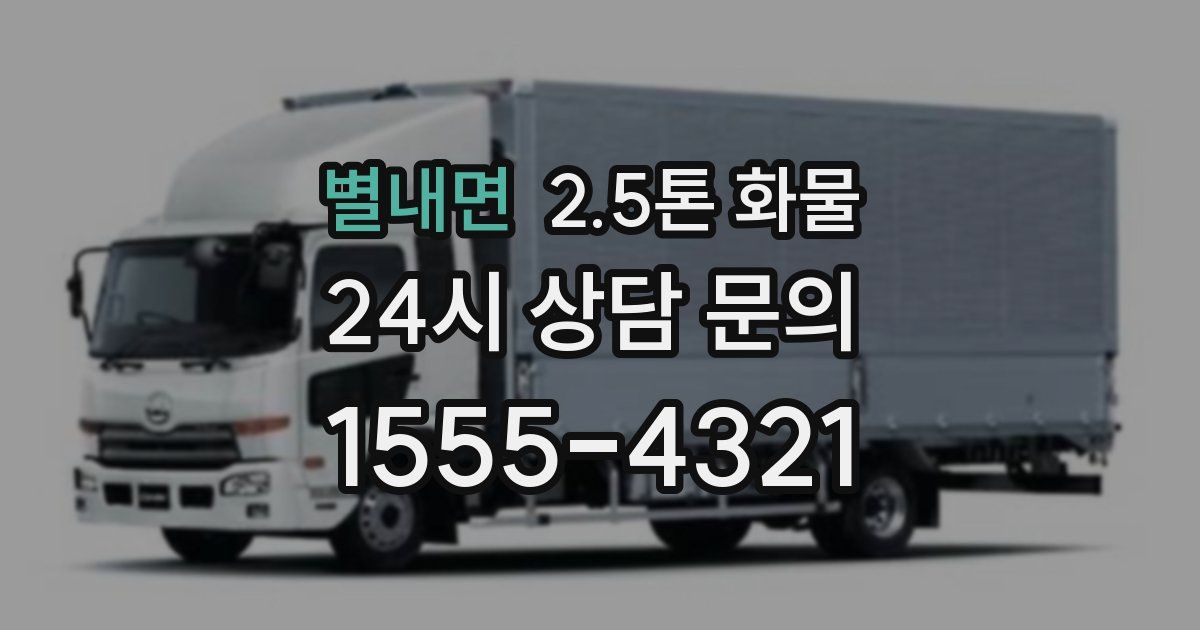 별내면 2.5톤 화물