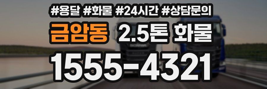 금암동 2.5톤 화물