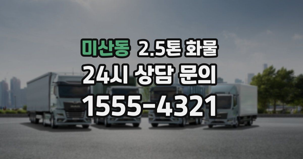 미산동 2.5톤 화물