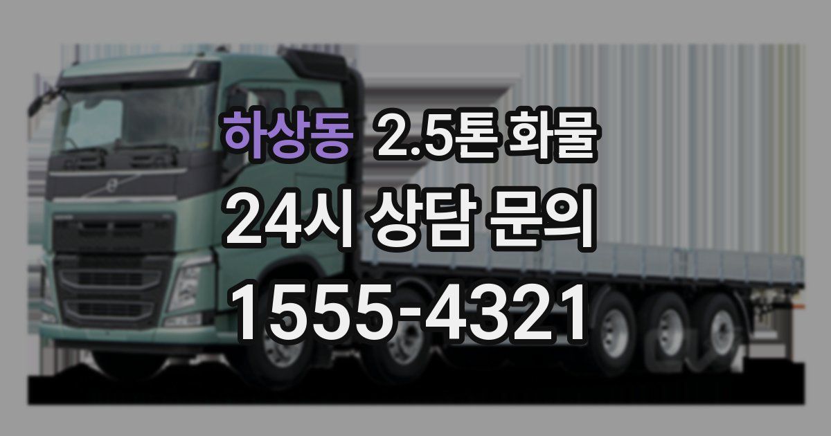 하상동 2.5톤 화물