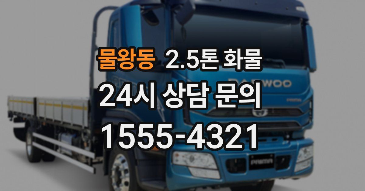 물왕동 2.5톤 화물