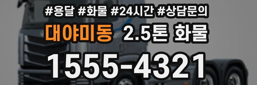 대야미동 2.5톤 화물