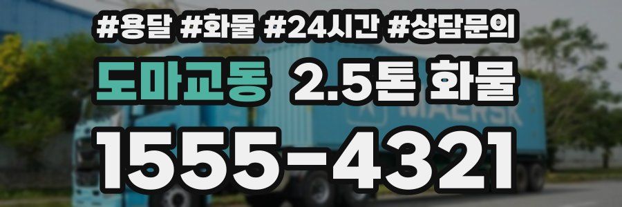 도마교동 2.5톤 화물