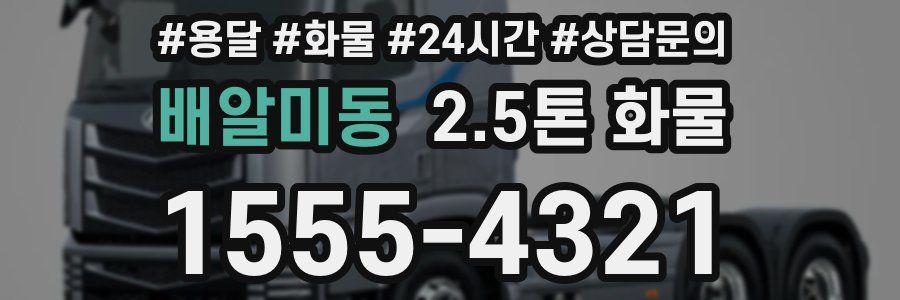 배알미동 2.5톤 화물
