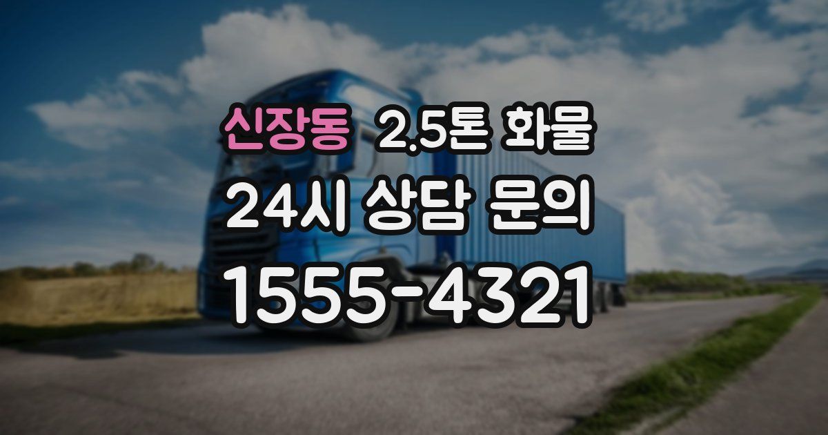 신장동 2.5톤 화물