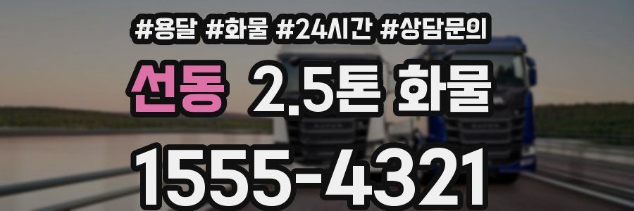 선동 2.5톤 화물