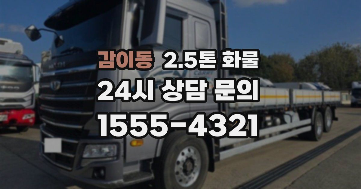 감이동 2.5톤 화물