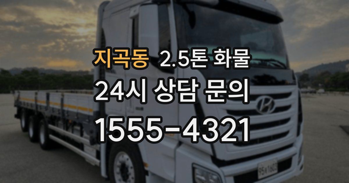 지곡동 2.5톤 화물