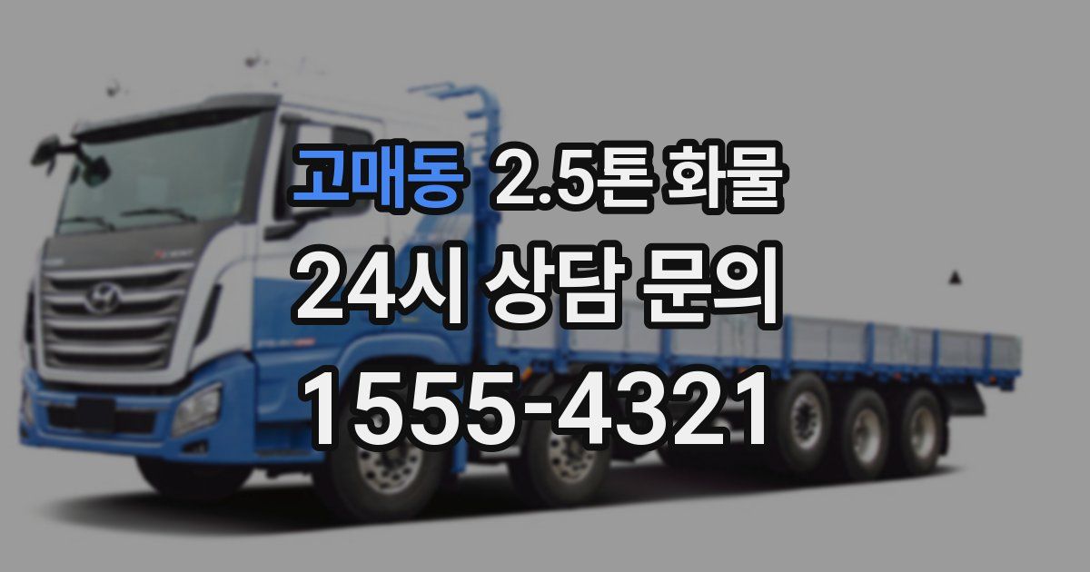 고매동 2.5톤 화물