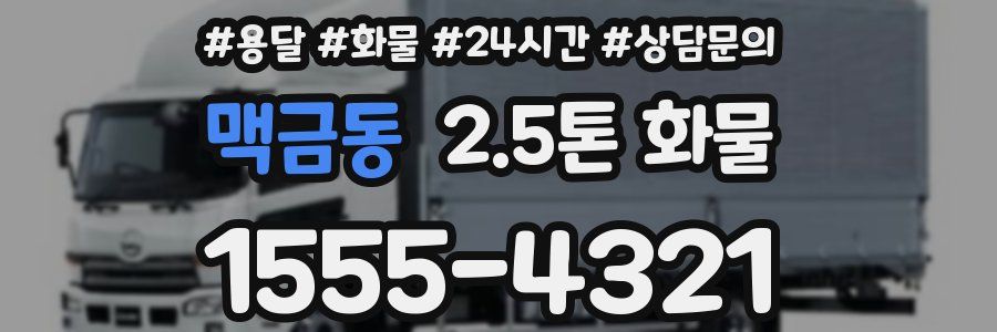 맥금동 2.5톤 화물