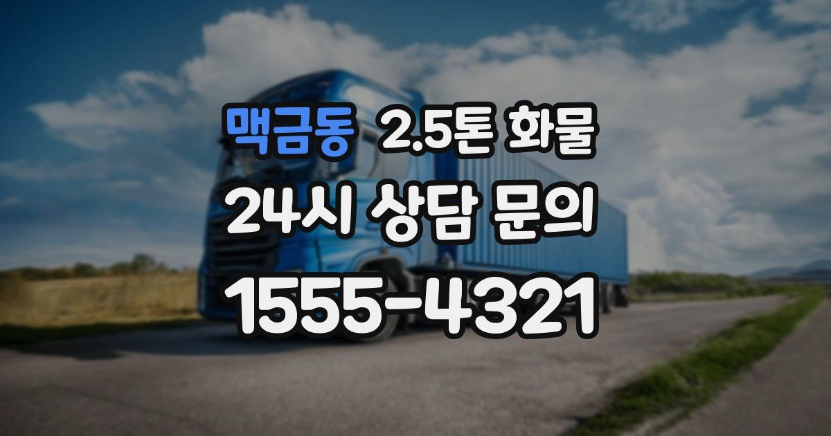 맥금동 2.5톤 화물
