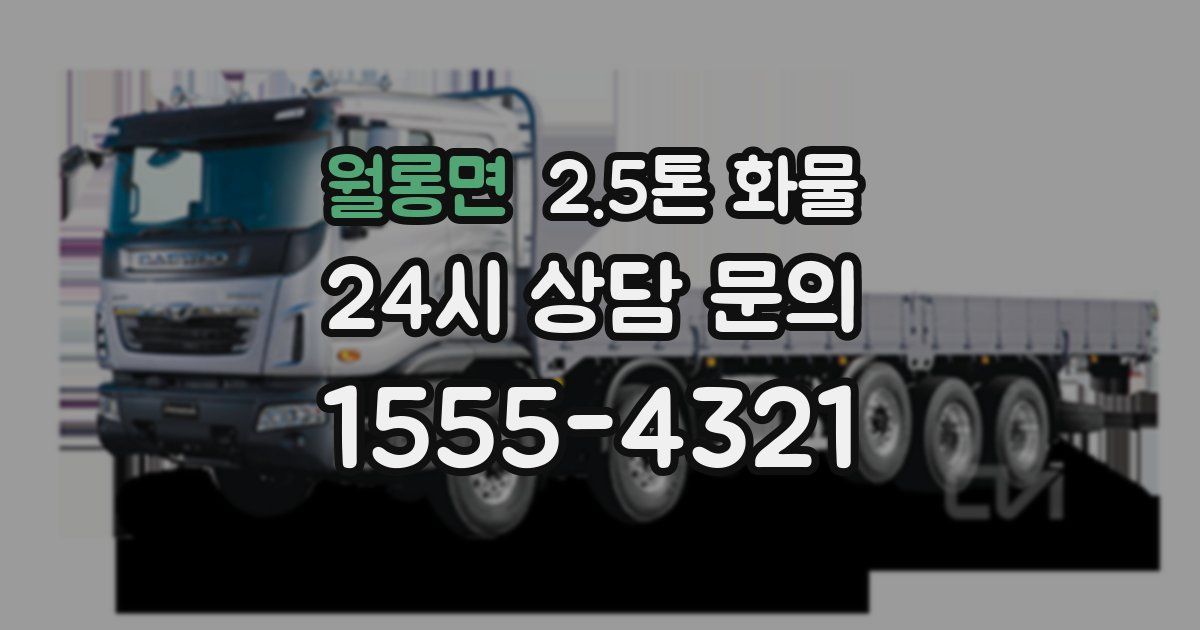 월롱면 2.5톤 화물