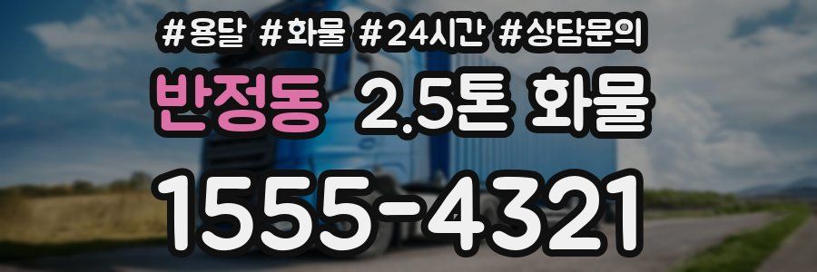 반정동 2.5톤 화물