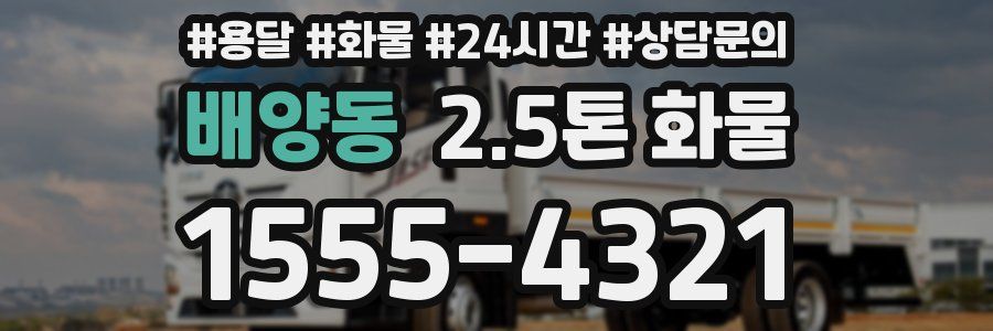 배양동 2.5톤 화물