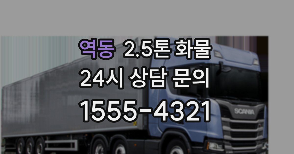 역동 2.5톤 화물