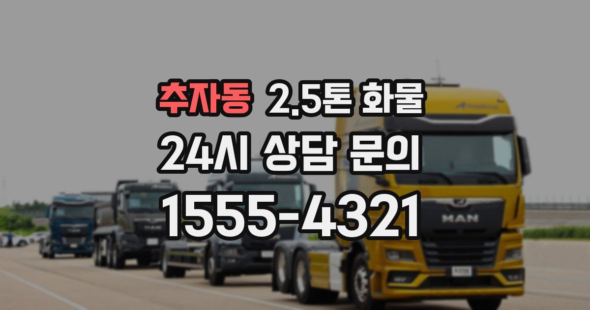 추자동 2.5톤 화물