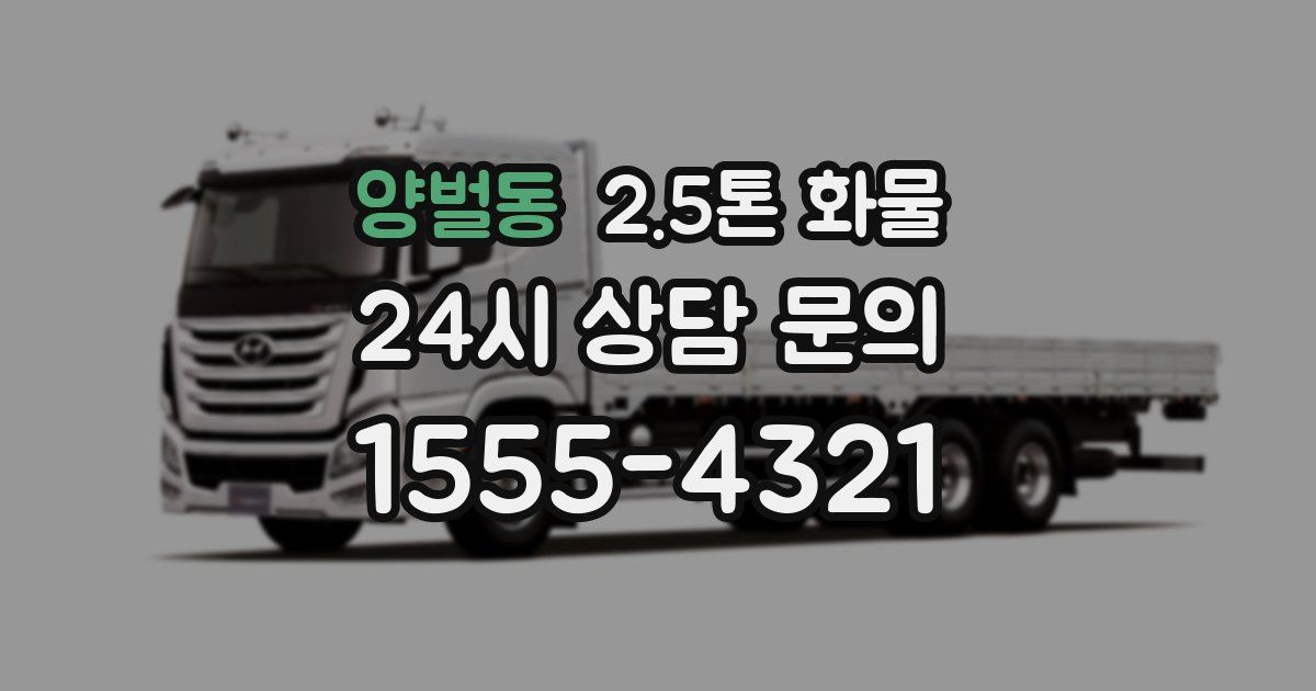 양벌동 2.5톤 화물