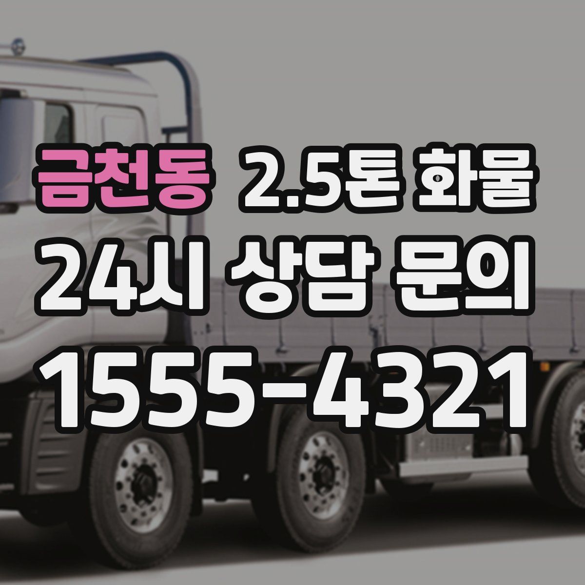 금천동 2.5톤 화물