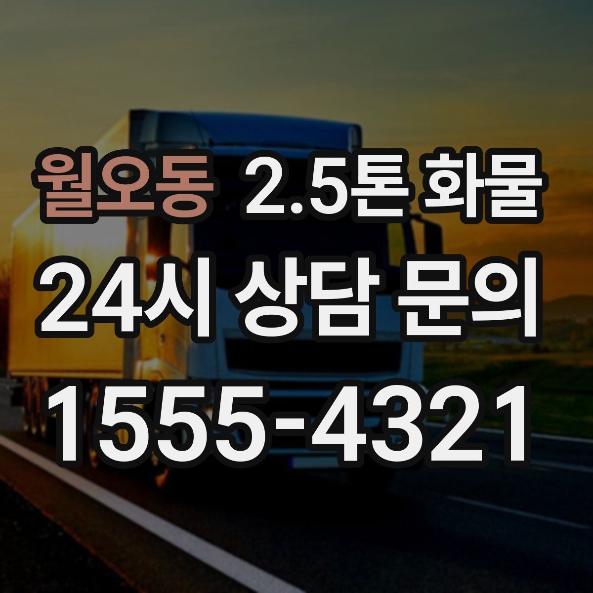 월오동 2.5톤 화물