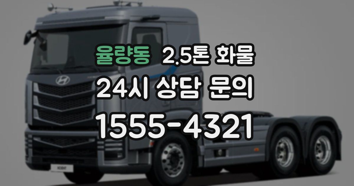율량동 2.5톤 화물