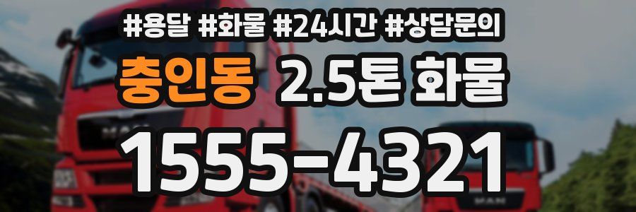 충인동 2.5톤 화물