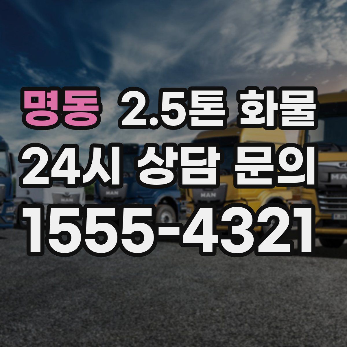 명동 2.5톤 화물