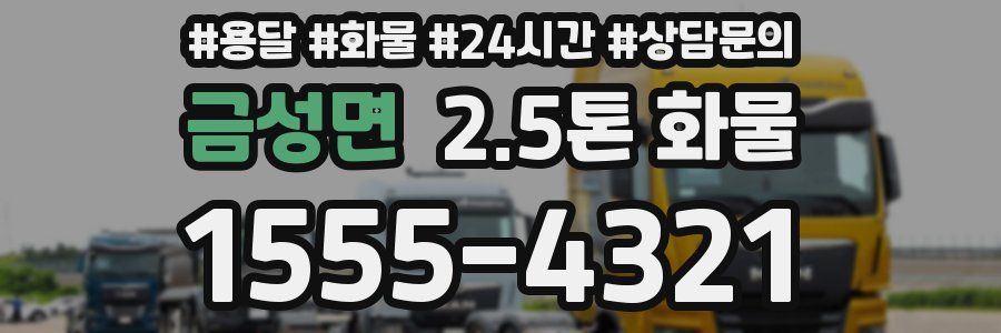 금성면 2.5톤 화물