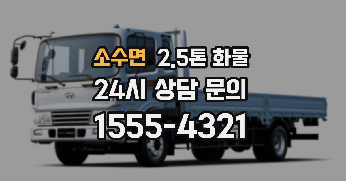 소수면 2.5톤 화물