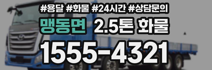 맹동면 2.5톤 화물