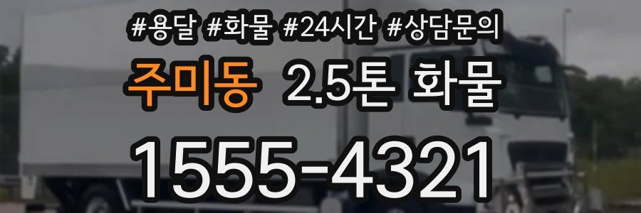 주미동 2.5톤 화물