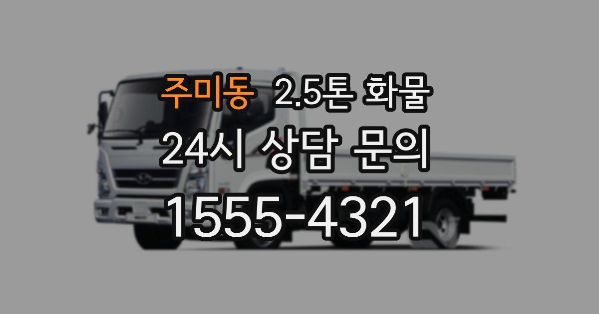 주미동 2.5톤 화물