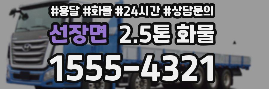 선장면 2.5톤 화물