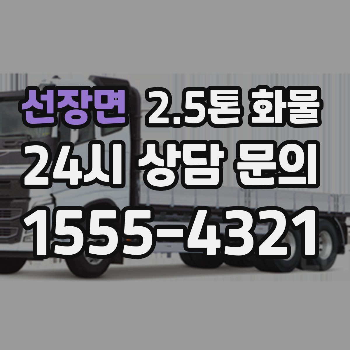 선장면 2.5톤 화물