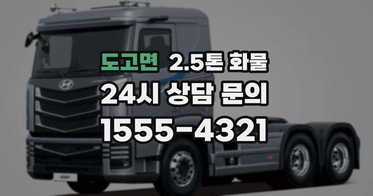 도고면 2.5톤 화물