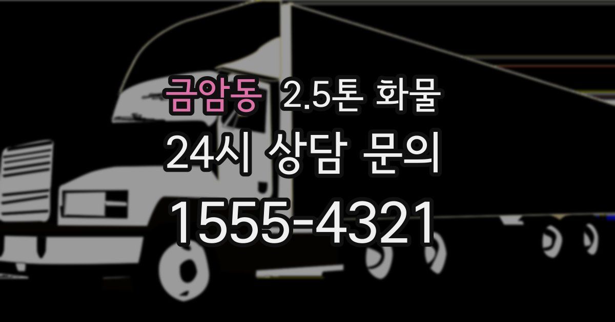금암동 2.5톤 화물
