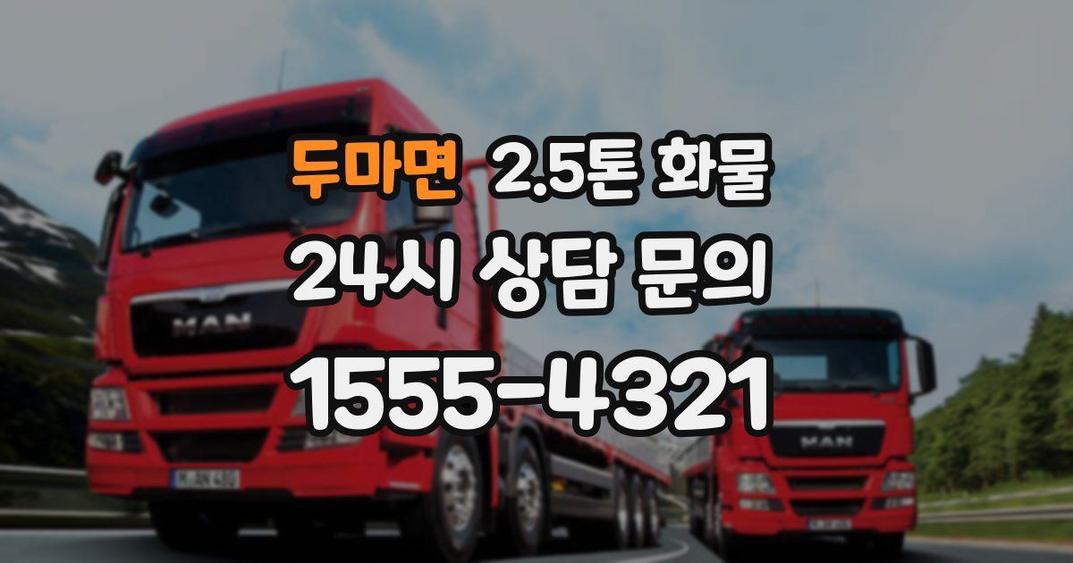 두마면 2.5톤 화물