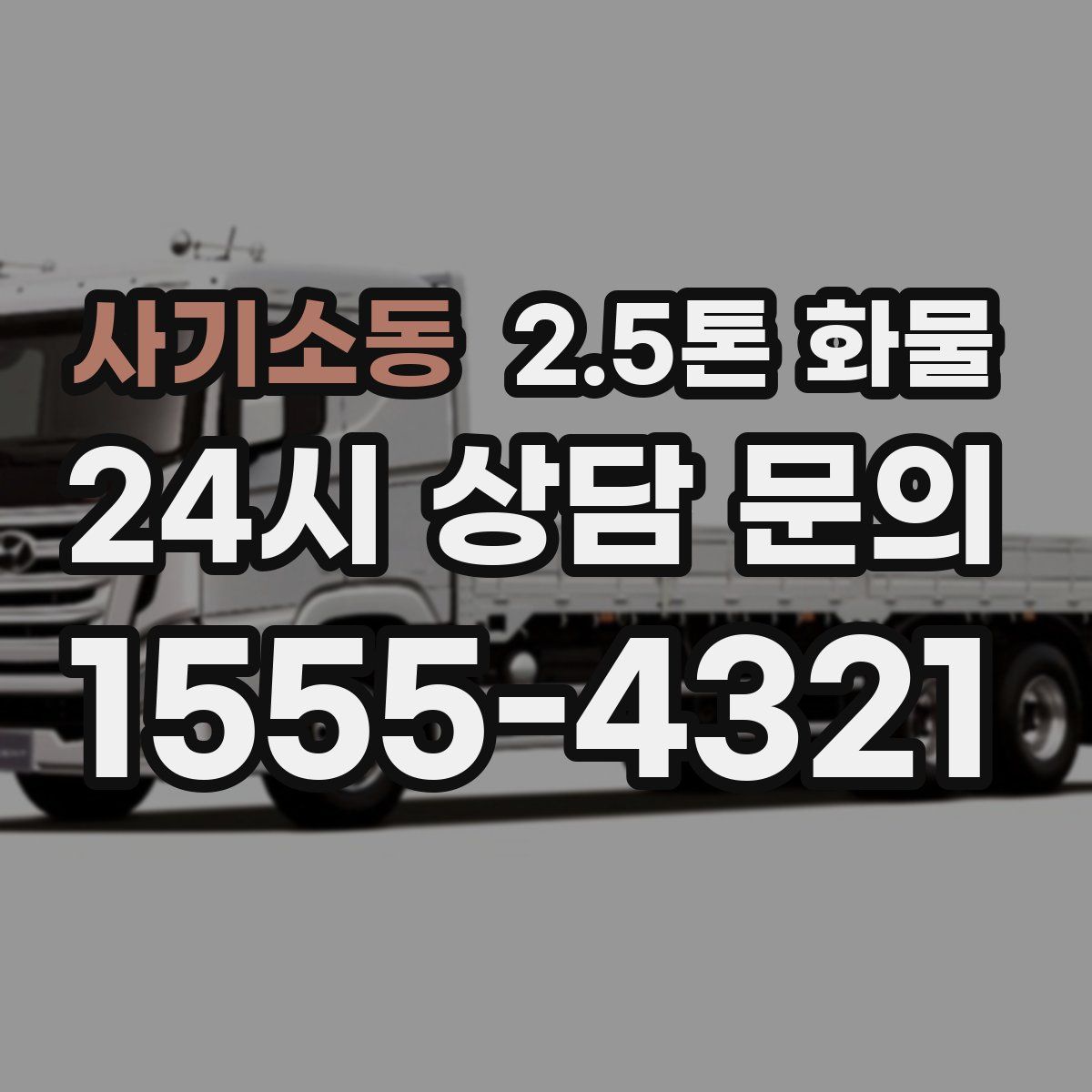 사기소동 2.5톤 화물