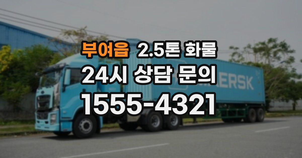 부여읍 2.5톤 화물