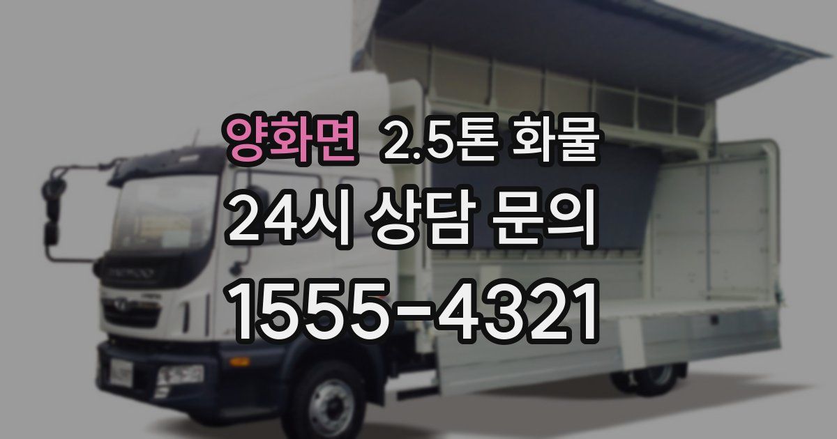 양화면 2.5톤 화물