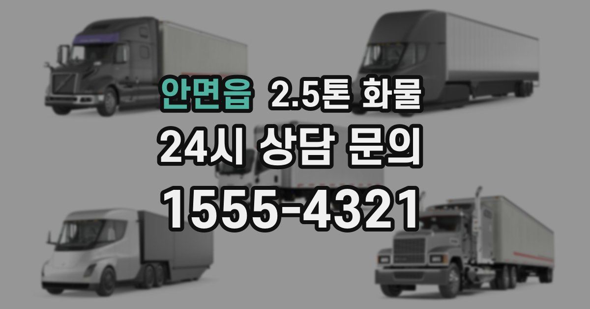 안면읍 2.5톤 화물