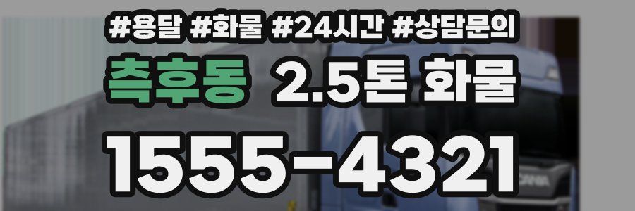 측후동 2.5톤 화물