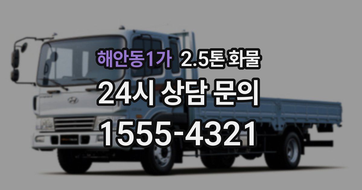 해안동1가 2.5톤 화물