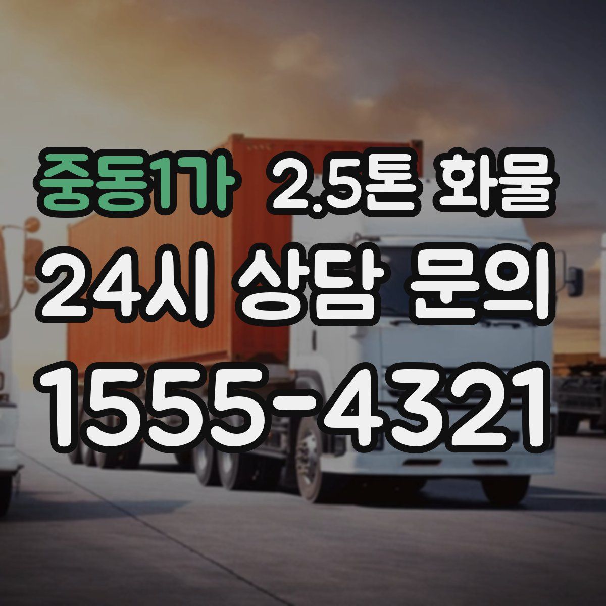 중동1가 2.5톤 화물